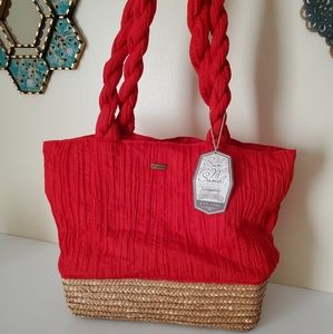 NWT Sun N Sand Red Tote Bag